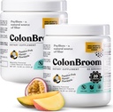 ColonBroom Psyllium Husk pulver (Tropiske frukter, 120 serveringer) - Colon rengjøring for blautende relief og gut helse - Colon Broom Fiber Powder Drink - Vegansk, Glutenfri Fiber pulver Supplement