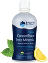 Trace Minerals ConcenTrace - flytende mineralsupplement med magnesium og vitamin C - kosttilskudd med hvit grape & sitron juice - naturlig sitron lime flavor, 30 oz (30 serveringer)