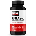 Force Factor TUDCA Liver Support Supplement, Kraftig Bile Salt for Gallblader Helse og Lever Helse, Tauroursodeoksykolsyre, Klinisk dose, Vegansk Vennlig, Ikke-GMO, 60 Grønnsaker Kapsler