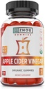 Zhou Apple Cider Vinegar Gummies - ACV Gummies for kvinner og menn med eldrebær, Delicious Smak med Raw Cane Sukker, USDA Organic - 60 Vegan Gummies