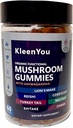 Lions Mane & Ashwagandha Supplement Gummies - omfattende Mushroom Supplement for kognitiv og immun støtte, Vegansk blanding med Reishi, Cordyceps - Lav karbohydrat, 60 Organic Mushroom Gummies