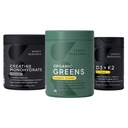 Sports Research® Organic Pineapple Coconut Grønn, Kreatin Monohydrat & Vitamin D3 5000iu + vitamin K2 100mg