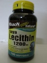 MASON NATURAL Lecithin 1200 mg - Sunt Cardiovaskulært system, fremmer lever og reproduktiv helse, 100 Softgels