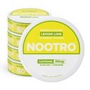 Nootro Koffein Nootropic Pouches (Lemon Lime) - Energi Pouches med 50 mg Koffein, 50 mg Alpha GPC, 50 mg L-Theanine med ingen sukker og ingen kalorier - 20 Pouches Per Can - 5 Pack