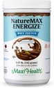 NatureMax EnergizeTM Whey Protein pulver- energi støtte måltidserstatning - 20g protein per servering - naturlig sjokolade flavor - Kosher Dairy Vitamin - 1.17lb