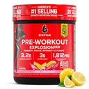 Seksstjerners pre-workout pulver for menn og kvinner, rosa sitronade (30 serveringer) - Forarbeidelse Explosion 2.0 energi pulver drikk blanding med beta-alanin & koffein - Sport Ernæring Supplement produkter
