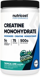Nutricost Kreatin Monohydrat pulver (Coastal Explosion, 500 gram) - Mikronisert Kreatin Supplement - Vegan, GMO-fri, Glutenfri