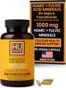 Humic & Fulvic Acid Supplement Capsules - organisk plantebasert syre Fulvic Supplement med fulvic-Humic Mineral Blend for Detox & Absorpsjon 60 ct