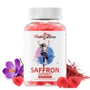 Saffron Gummies for voksne barn - Organisk Saffron Extract Supplement for kvinner Sukker Gratis for Mood Balance Støtte Bedre søvnmetabolisme med vitaminer Ikke GMO Jordbær Flavored 30 dagers forsyning