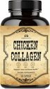 HERBALICIous kylling kollagenkapsler - kollagen Supplement for felles, hud og bein støtte - Hydrolysert collagen peptider fra kylling bein broth - ikke-GMO, anti-aldring - 120 kapsler