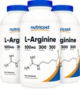 Nutricost L-arginin 500 mg, 300 kapsler (3 flasker)