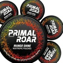Primal Roar Mango Shine - Stimulant-Free Deep Focus Nootropics Pouches Lion's Mane + Cognizin Citicolin + Huperzine A | Nicotine og Caffeine-Free | 20 Pouches Per Kan (100 Totalt i 5-Pack)