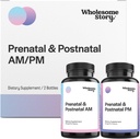 Premium Biologisk tilgjengelig Prenatal & Postnatal Vitaminer for kvinner med DHA, Folat & jern | 100% av essensielle vitaminer for graviditet og amming kvinner | 2 flasker optimalisert AM & PM doser 30 dagers forsyning