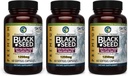 Amazing Herbs Premium Black Seed Oil Capsules - høy potens, kald presset Nigella Sativa Aids i Digestive Helse, Immune Support & Brain funksjon - 60 greve, 1250mg (Pack of 3)