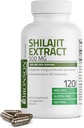 Bronson Shilajit Extract 500 MG Per Serving, støtter energiproduksjon og vitalitet, standardisert til 20% totalsyrer, ikke-GMO, 120 vegetariske kapsler