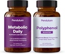 Pendulum Metabolic Daglig & Polyfenol Booster Bundle - proprietær Akkermansia Probiotiske Supplement blanding for å forbedre metabolisme og kardio helse