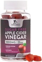 Apple Cider Vinegar Gummies For Vekttap 1000mg - Vegan Apple Vinegar Gummy For Detox & Cleanse, ACV Supplement piller, vitamin B12, Sukkerfri ACV Gummy, Ikke-GMO, Naturens ernæring - 60 Gummies