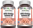 Amazing Omega Wild Alaskan Salmon Oil 2000mg Per Serving Softgels Supplement (180 | 2 pakke)