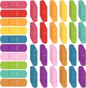 Lounsweer 600 stk Barn Bandages bulk Vanntett pustende bånd Neon fargerike fleksible bands sorterte farger fleksibel beskyttelse sårpleie Scrapes og lett skjære
