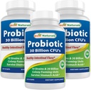 Best Naturals Probiotic 10 Strains 30 milliarder hylle Stabil 120 Veggie Caps (120 greve (pakke på 3))