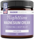 Magnesium Lotion – Nattlig magnesiumkrem – Påfør på ben, armer eller bryst - Topisk Magnesium Kloride – USA laget og trygt for barn (lavender)