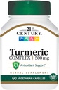 21st Century Turmeric Complex 500 mg - 60 vegetariske kapsler, pakke med 4