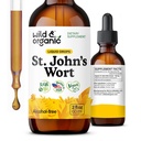 Wild & Organic St Johns Wort Tinktur - Mood Support - Avslappende St. John's Wort Supplement - flytende Hypericum Perforatum Herb Drops - Vegan, sukker og alkohol-fri - 2 fl oz