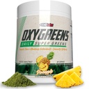 EHP Labs OxyGreens Super Greens pulver - Spirulina & Chlorella Superfood, Grønn Juice pulver & Grønn Kosttilskudd med prebiotiske Fiber, Antioksidanter og immunitetsstøtte, 30 Serverer (Pineapple)