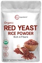 Mikroingredienser Økologisk Rød Yeast Rice pulver, 8 Ounce (1 års forsyning), ikke-GMO, Vegansk Vennlig