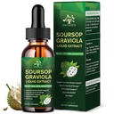 (2 pakke) 7 i 1 organisk soursop ekstrakt med sjø Moss, Soursop olje bitere flytende dråper kosttilskudd for cellestøtte og regenerering, Herbal Graviola Leaf Tinktur, Immun Boost, Vegan, 1 Fl Oz