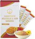 Dong Thao NAM - organisk rød ginseng og Cordyceps pulver, 6 i 1 Herbal ekstrakt, øker varsling, øker energi og reduserer tretthet, koffeinfri, pakke på 10