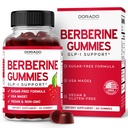 Berberine Gummies med Ceylon kanel (1 200 mg) Premium sukkerfri Berberine Ceylon kanel Supplement for voksne - Tredjeparts testet, ikke-GMO & laget i USA - 60 grev Chewable gummies