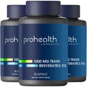 ProHelse Trans Resveratrol Plus 1000mg. Worlds Mest undersøkte Trans-Res Supplement. Legen formulerte med Quercetin & BioEnhancers for Max Potency. Lab testet 98% ren. 30 serveringer (3 Pack)