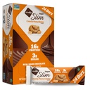 Nugo Slim mørk sjokolade Crunchy Peanut Smør, 16g Vegansk Protein, 3g Sukker, 7g Fiber, Lav netto karbohydrat, Keto vennlig, Glutenfri, 24 greve