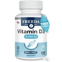 FREEDA Vitamin D3-5000 IU - Ren høy styrke Kosher Supplement Tabletter - Bein- og muskelhelse, kalsiumabsorpsjon, immunstøtte for menn og kvinner