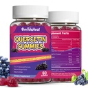 2 Pakke Quercetin Gummies 1200MG, Quercetin Gummies med Bromelain, Sink Vitamin C, Immunsystem Vegan Gummy for voksen & barn, 120 Vegan