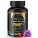 Golden Saffron Selenium (200mcg Selenium & 88,5 mg Saffron Extract) - til støtte generell helse, ikke-GMO, Glutenfri, Dairy Free, med unik og avansert formel - laget i USA og smakløs.