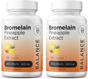 Balancebreens Bromelain 500mg, 120 kapsler - Pineapple Extract Digestive Enzyme, støtter Digestion og felles helse Supplement