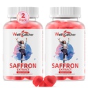Saffron Gummies for voksne barn - Økologisk Saffron Extract Supplement for kvinner Sukker Gratis for Mood Balance Støtte Bedre søvnmetabolisme med vitaminer Ikke GMO Jordbær Flavored 60 dagers forsyning