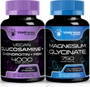 WELLNESS LABSRX Glukosamin Chondroitin MSM  Magnesium Magnesiumglycinatkapsler