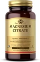 Solgar Magnesium Citrat - 60 Tabletter - fremmer sunne bein, støtter Nerve & Muskelfunksjon - svært absorberbar - Ikke-GMO, Vegansk, Glutenfri, Kosher - 30 Serveringer