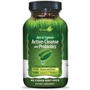 Irwin Naturals Aloe & Triphala Active Cleanse + Probiotika - 60 Flytende Softgels - Naturlig Digestiv Support - Gentle, Effektiv Detox + Eliminering 2-dels Colon Care - Nourish + Balance