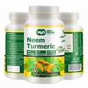 Neem turmeriske kapsler (tabeller) - høy potens Azadirachta Indica tabletter, Neem blader og gurkemeie i like forhold - 300 tabletter, 150 servering, 1000 mg pakke med 1.
