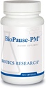 Biotikk forskning Biopaus PM Night Time Menopausal støtte Hormonal Balance, Svart Cohosh, sitron Balm, Passionflower, fremmer avslapning og ro, regulerer sirkadisk rytmer, søvn regelmessig 120 Caps