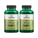 Swanson Aktivert Charcoal - Naturlig Supplement støtter sunn absorpsjon - Hjelper w/Bloating & Vedlikehold Bowell Regularity - (120 Kapsler, 520 mg per servering) 2 Pakke