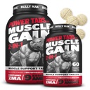 Bully Max 2-i-1 Muscle Builder Chewable Tabletter for valper og voksne hunder - Hunde vitaminer og kosttilskudd for muskel gevinst og vekst - Canine Puppy Multivitaminer for alle avler og aldre - 60 tabs (2 flasker)