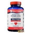 AmerOmega Triglyceride Omega-3 Fish Oil for Heart Health Support - Wild-Caught Alaskan Walleye Pollock - American-kildet, amerikansk-made - Non-GMO, Glutenfri & Dairy-Free - 120 Softgels
