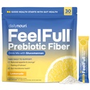 Daglig Nouri FeelFull Prebiotic Fiber Drink Mix | Støtter naturlig fullhet, Appetitt & cravings Control, Gut & Metabolic Helse | Oligofruktose, Glucomannan & Chromium | 30 Stick Packs