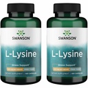 Swanson Free Form L-Lysine - Naturlig Supplement Fremme Stress Support og nervesystem helse - kan fremme avslapning 500 Milligrams 100 kapsler (2 Pack)