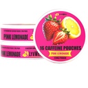 LyvWel 72mg Koffein Energi Pouches Nootropic Focus & Neuro Support | 3-Pack med 16 Pouches Per Can | Tobak-fri, Nikotin-fri, Quick Energy Solution (3 Pack, Pink Lemonade)